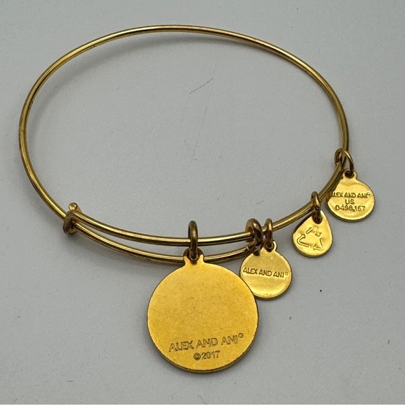 Alex and Ani Wanderlust Gold Tone Expandable Bangle Bracelet 2017 - Picture 2 of 4